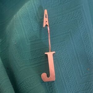Silver Letter J Wall Clip Decor